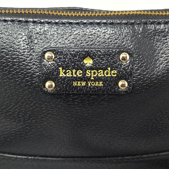 Kate Spade Bay Street Hanna Black Leather Crossbody Purse - Picture 3 of 14